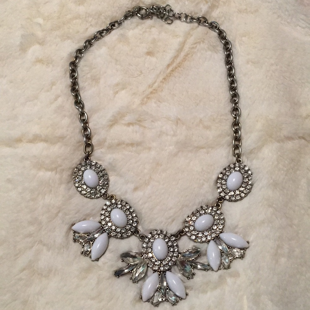 J Crew statement rhinestone necklace
